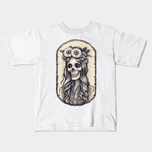 Beautiful dead girl design Kids T-Shirt